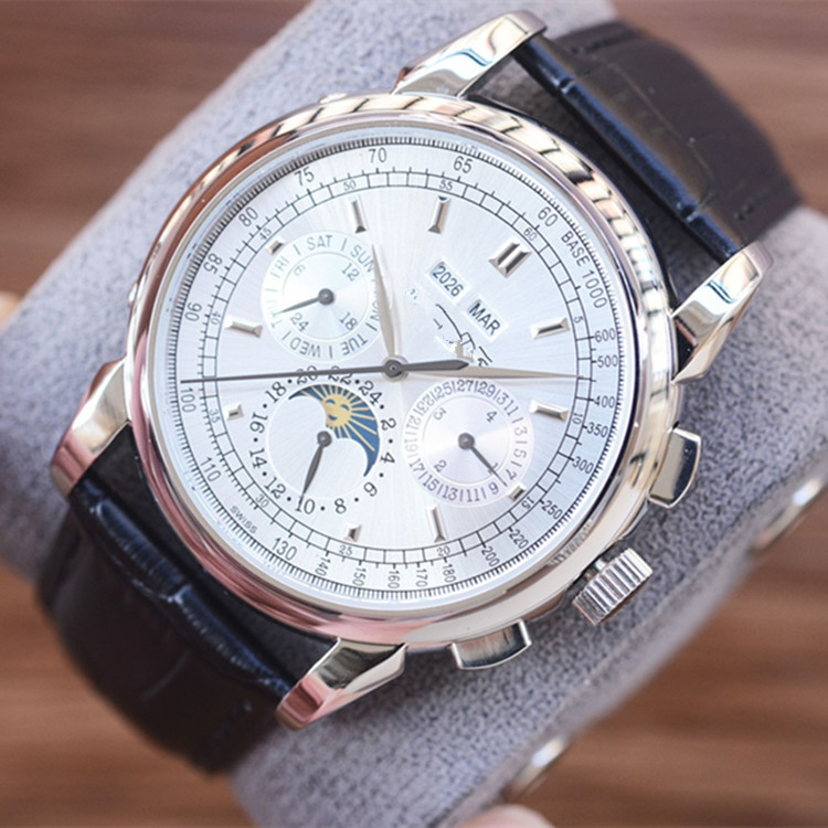 Foreign Trade Baidajia pp Waterproof Perpetual Calendar Moon Phase Calendar Men's Automatic Mechanical Business Leisure Watch
