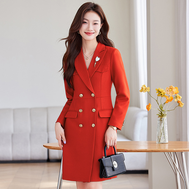 Suit dress Women's Spring and Autumn Business Wear Formal Occasion Skirt Goddess Fan High-class feeling commuter OL temperament formal wear