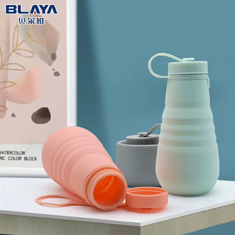 硅胶水杯软折叠瓶网红暖手水壶水瓶运动户外便携摔不坏的杯子