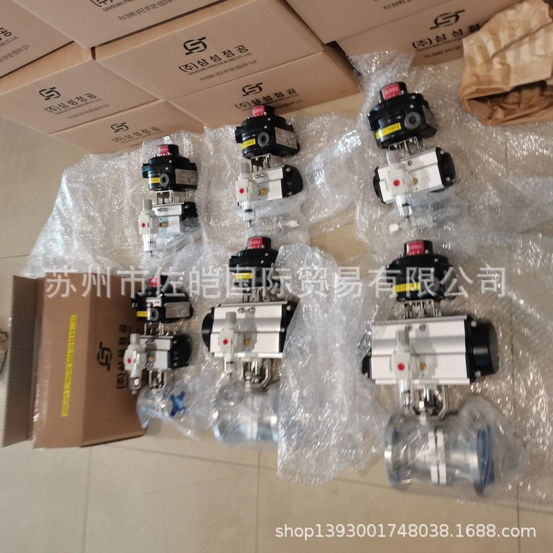 原装进口Samsung Precision品牌气动球阀 配DOOSAN气缸和PG定位器