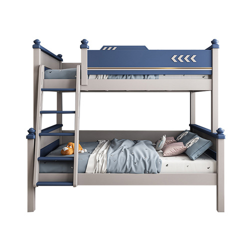 Light luxury high and low bed for small apartment children's bed and bunk wooden bed for boys and girls bunk bed simple bunk bed