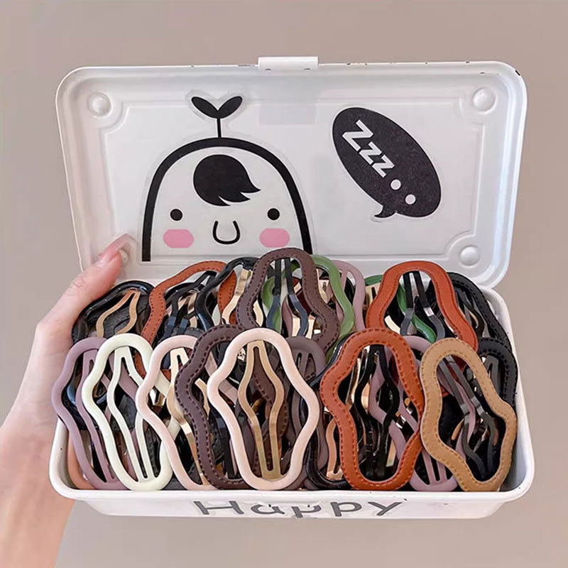 Clips de cabello nubes coreanas niñas coloridas en la parte posterior de la cabeza clip lateral red clip rojo BB clips niñas frises clip de cabello rotos