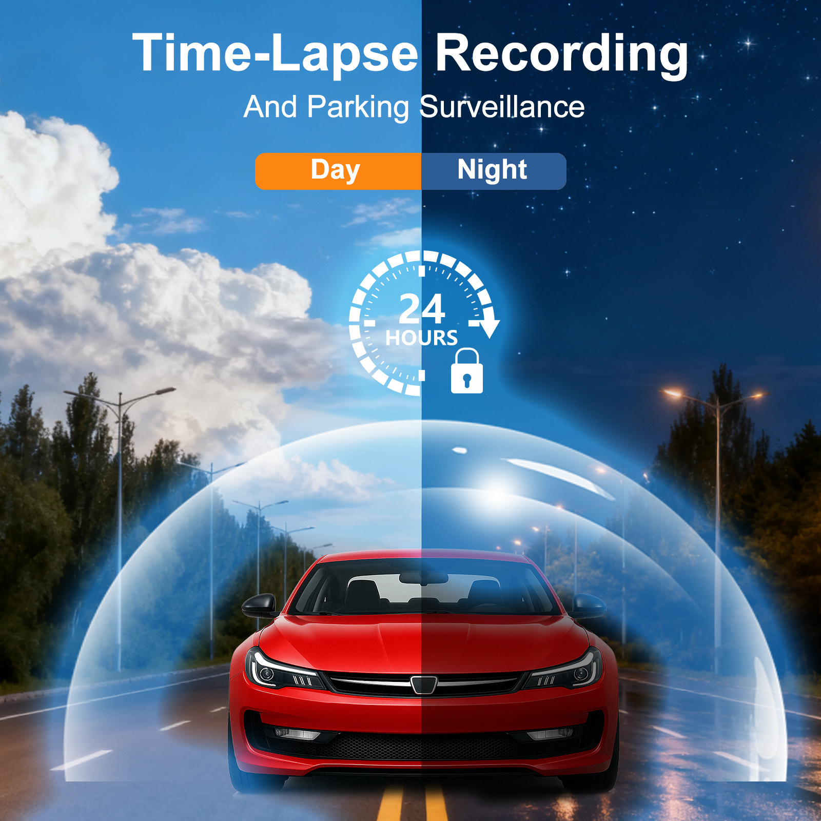 V63 4K+1080P Front and Rear Dual Recording Dash Cam GPS Parking Monitor