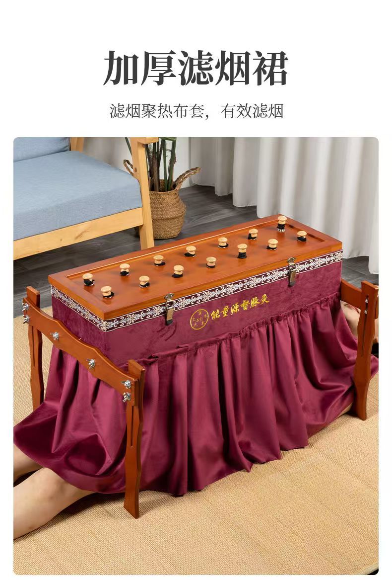 Wooden Moxibustion Box Dragon Bone Back Moxa Burner with 108 Moxa Cones Portable Ai Jiu Du Mai Ginger Moxibustion Tool quality and texture