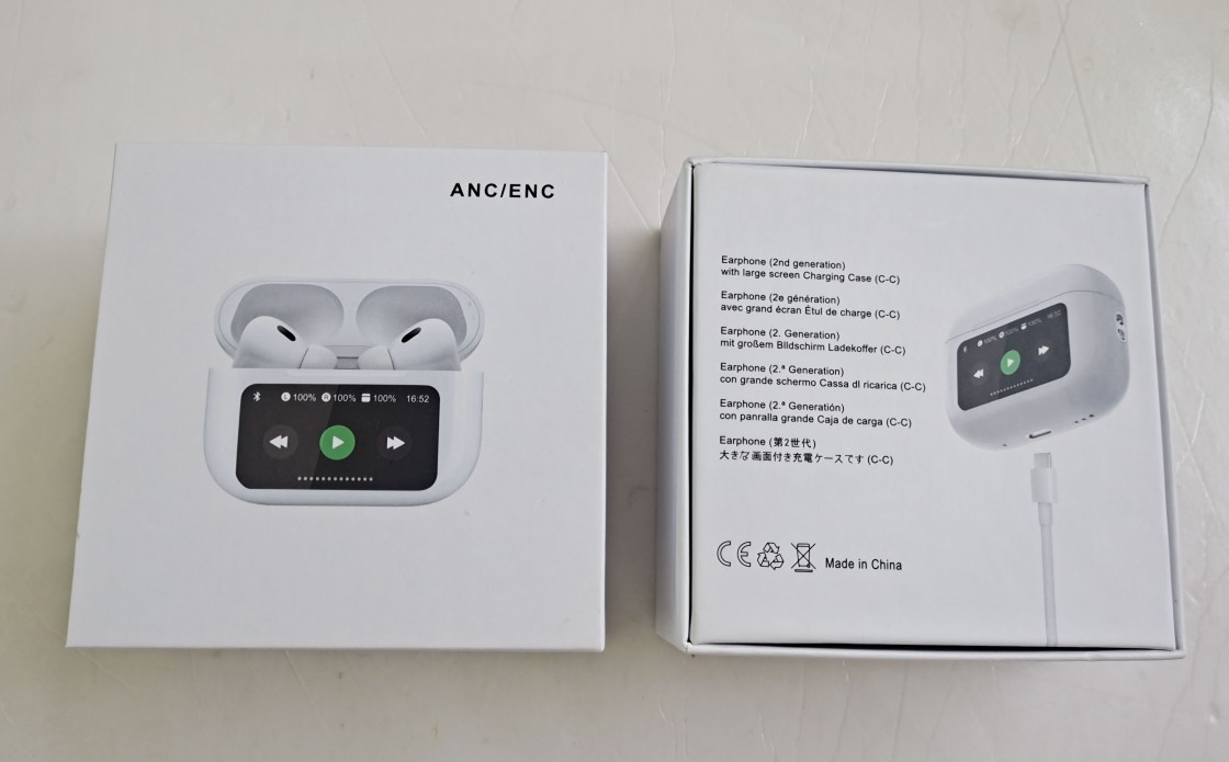 新款6代带显示屏包装蓝牙耳机中性包装 华强北现货公版包装