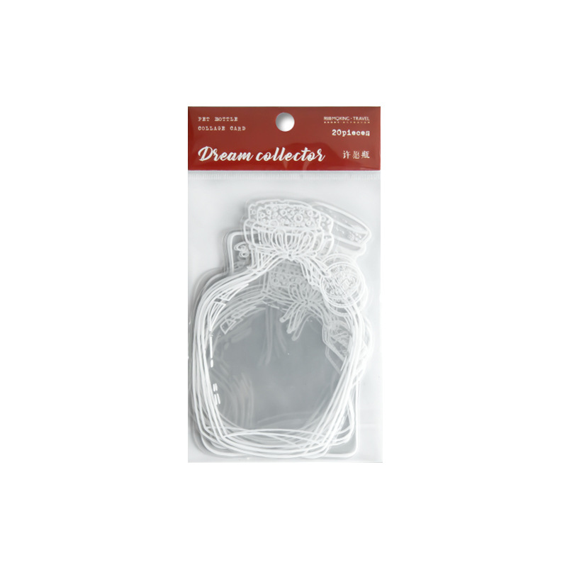 Mojing PET etiqueta Dream Collector serie cristalería diario artículo transparente decoración 20 unidades 6 modelos