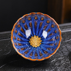 窯は金を入れて蓮の花の主人の杯の陶磁器の花びらの品茗杯のお茶の杯のお茶の杯の単一の茶碗の家庭用の工夫の杯を入れます。