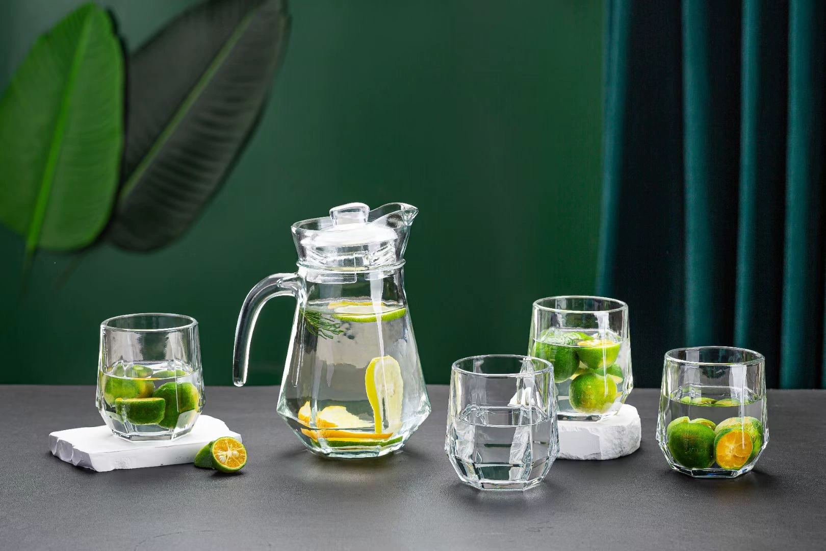 Glass teapot, creative set, light luxury style, Birthday gift