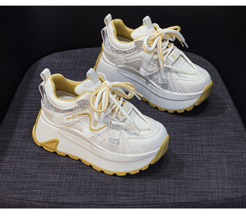 Giày sneaker nữ đế dày phong cách retro cổ điển — 5028 da tím, 5028 da vàng, 5028 da xám, 5028 da đỏ chi tiết 28