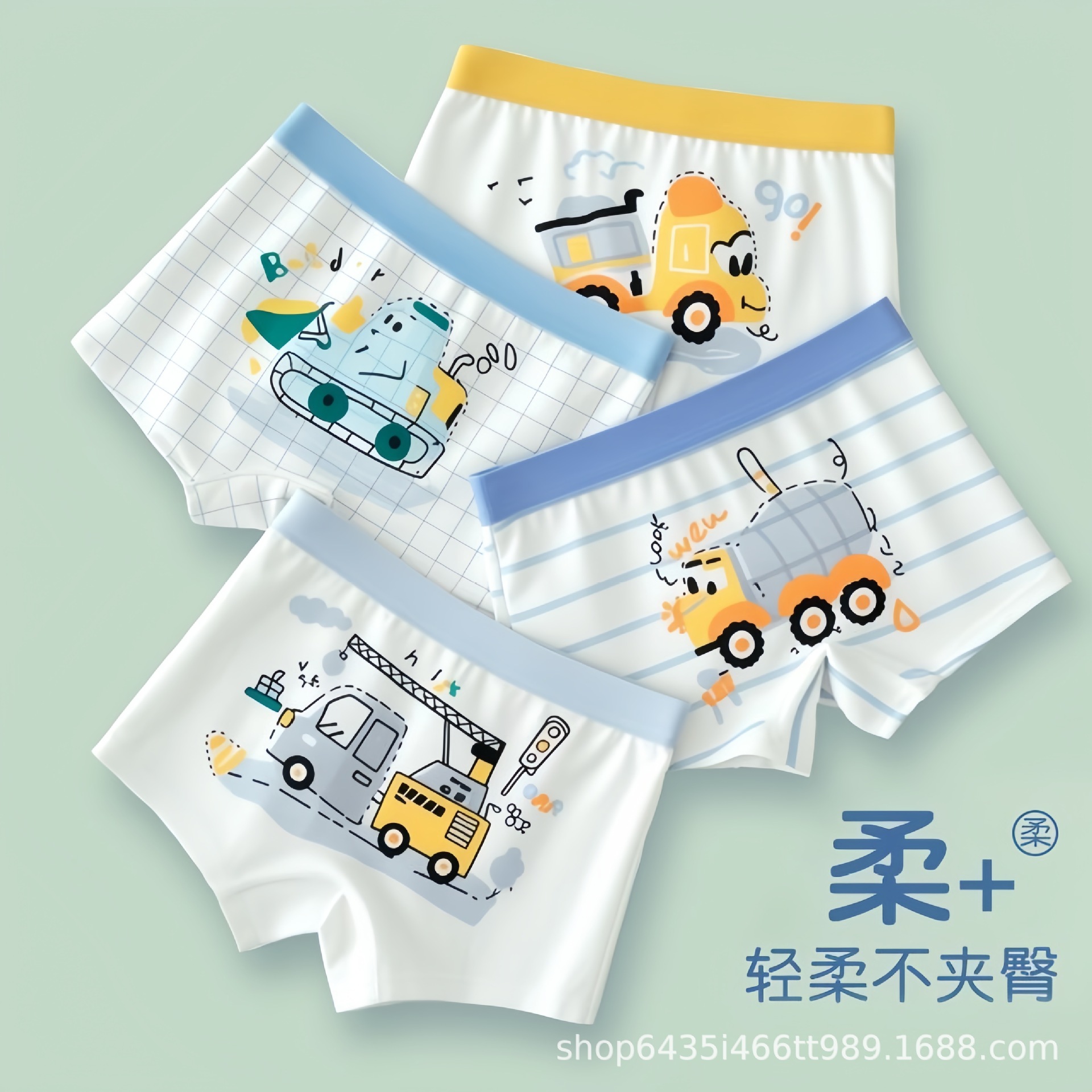 Boys' Underwear, Kidsren's Pure Cotton Summer Thin Kidsren's Baby, Medium and Large Kidsren's Boys' Boxer Briefs, Breathable Boxer Shorts