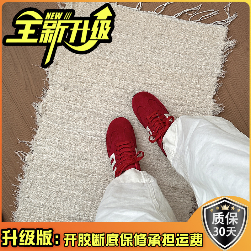 百搭系带拼色德训鞋女是夏季时尚复古增高百搭休闲鞋运动鞋阿甘鞋|undefined