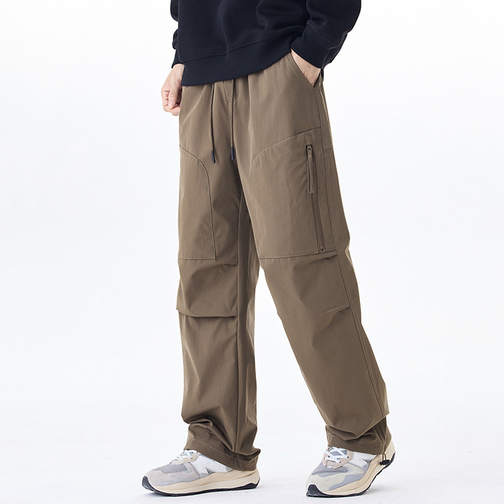 American Style Overalls Men's 2024 New Arrival Loose Straight Trendy Brand All-Match Sports Casual Paratroopers Men's Pants