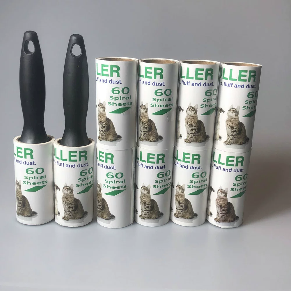 Pet Map Map 2 ручки 10 рулонов вискоза сменная коробка для домашних животных 10 см бумажная трубка