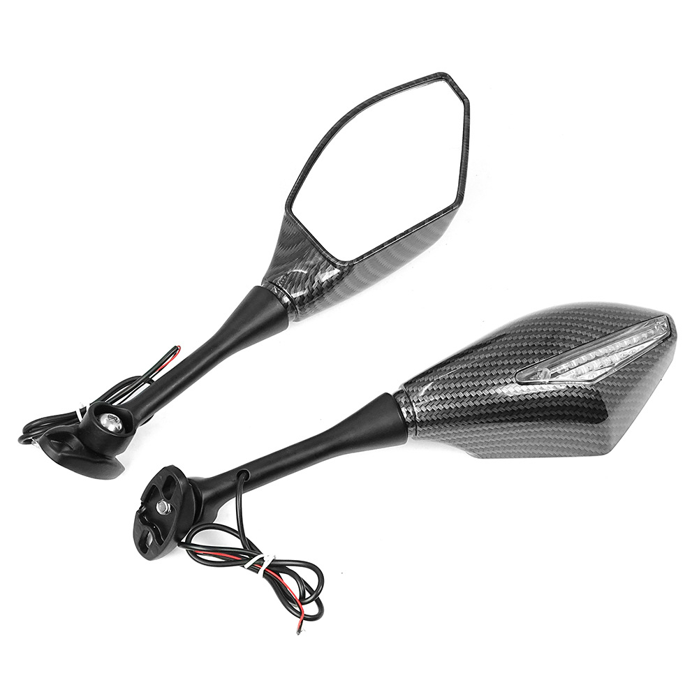 New sports car mirror mirror with light large displacement sports car rearview mirror motorcycle modified rearview mirror 217