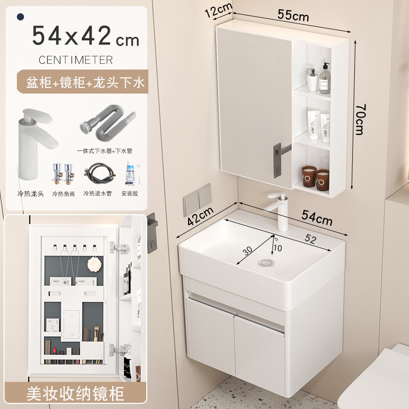 5442 cabinet colgante + grifo + gabinete de espejo de belleza