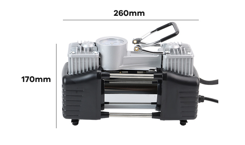 Manufacturers supply car air pump 220V GB plug double cylinder air pump tire metal air pump