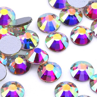AB colored diamond flat bottom diamond international trade A diamond AAA rhinestone mobile phone beauty diy jewelry glass diamond nail drill nail drill