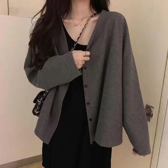 美式复古绣花棒球服开衫卫衣外套女春秋2025新款学生宽松慵懒上衣|undefined