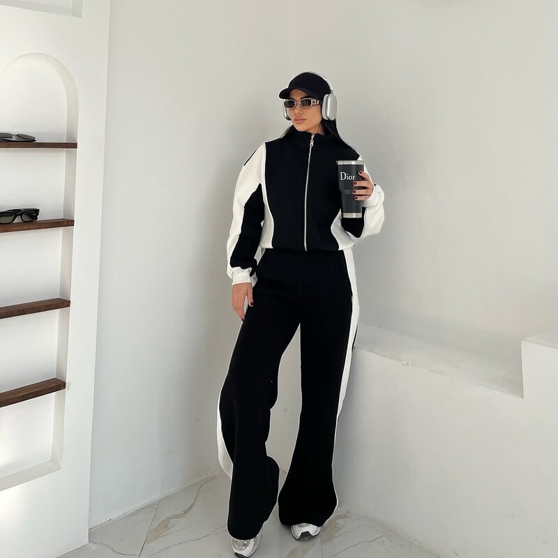 亚马逊ebay爆款热卖2025欧美外贸新款长袖休闲运动套装2件套女装|undefined