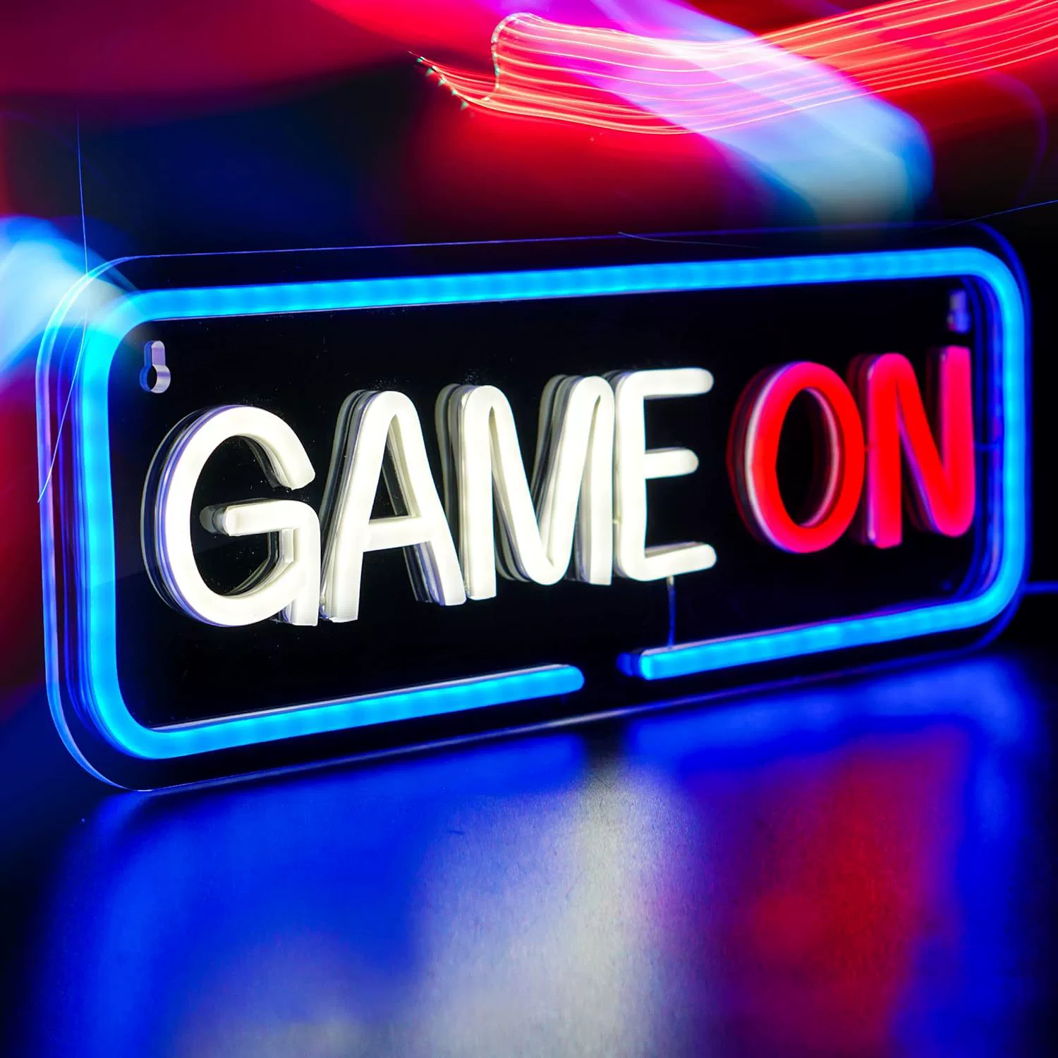 Неоновая светящаяся игровая панель для помещений, светящаяся LED-вывеска (игровая тема)