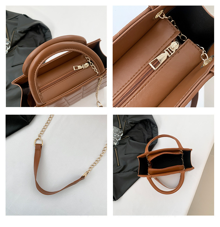 Femmes Moyen Faux Cuir Couleur Unie Style Classique Fermeture Éclair Sac À Main display picture 3