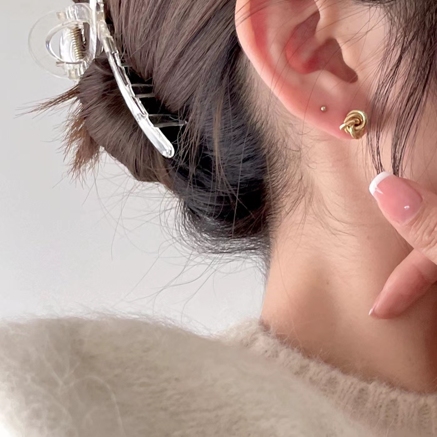 10g Weight 1 Pair 925 Sterling Silver Geometric Ear Studs