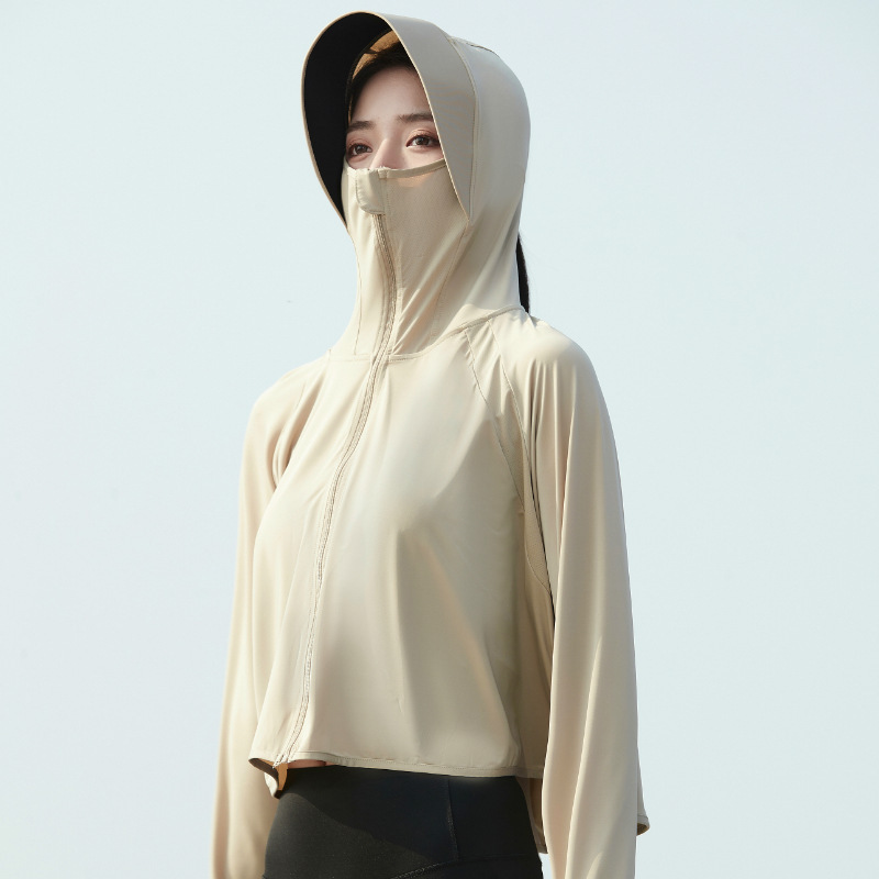 2025 屋外夏の新しいアイスシルク日焼け防止服女性の抗 UV 大きなつば通気性のあるアイスシルク日焼け防止服ジャケット|undefined