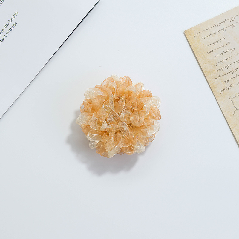 Cabeza de hilo de malla de alta elasticidad bola de cabello cuerda de cabello correa de cabello fresco dulce tocado de cabello de cabello de cola de caballo alta anillo de cabello