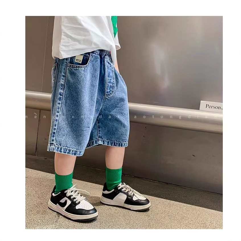 Nuevos pantalones para niños de verano, pantalones de vaqueros de cintura media, pantalones cortos para niños coreanos, pantalones cortos para niños de verano image 2