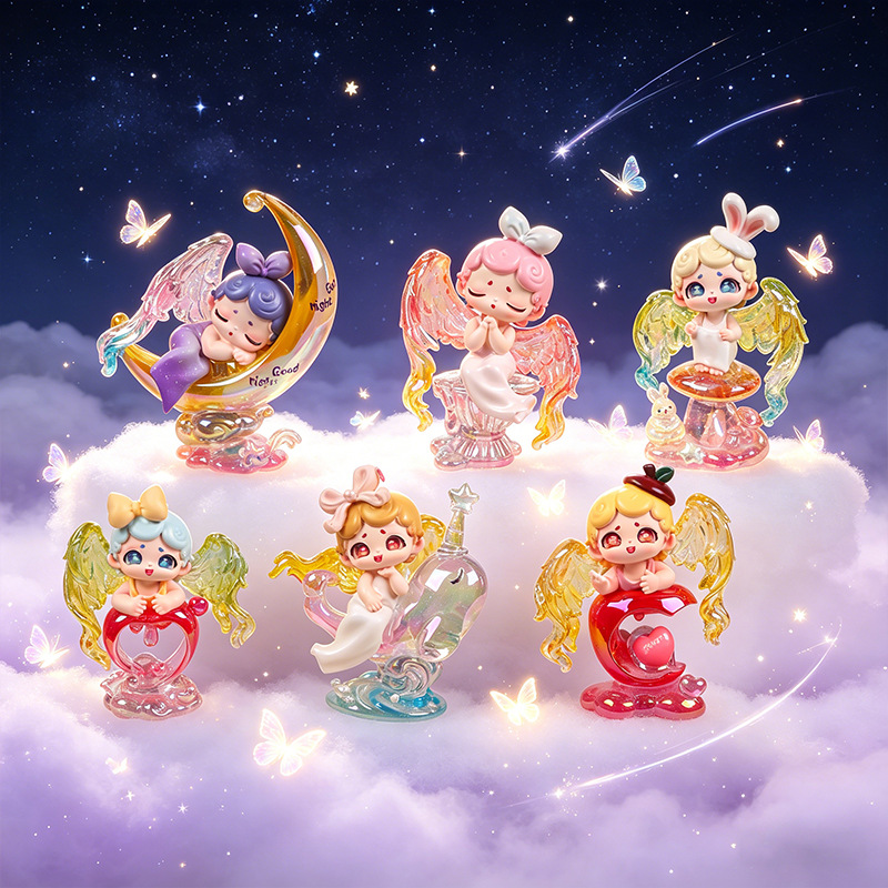 网红热卖潮流新款守护与追寻摆件盲盒天使摆件唯美桌面装饰品摆件