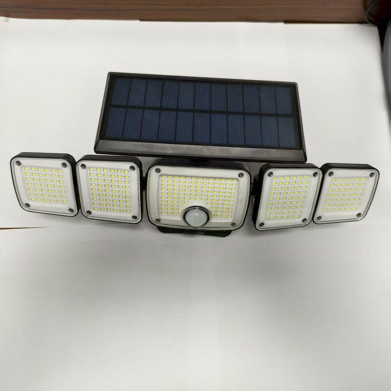 新太阳能一体六头墙壁车库庭院灯家用户外防水人体感应灯照明壁灯|undefined