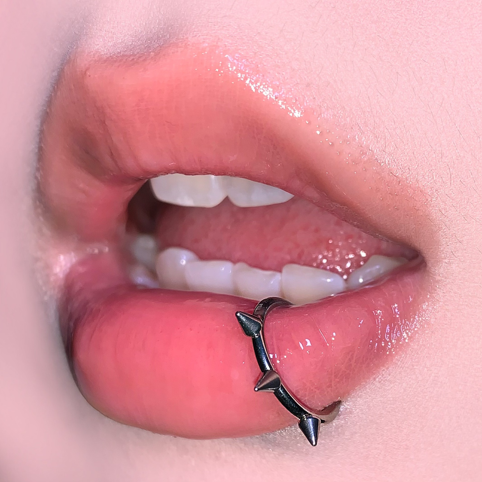 Wolf Tooth Pointed Lip Ring Seamless Titanium Steel Closed Hoop Piercing Jewelry Wholesale detail image 9