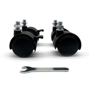 Factory Direct Sales 3-inch tpr luxury mute Medical double-piece wheel screw rod flat beauty instrument Universal caster