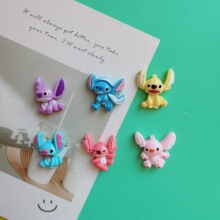 卡通diy树脂配件饰品彩色史迪仔奶油胶手工制发夹手机壳鞋扣配饰