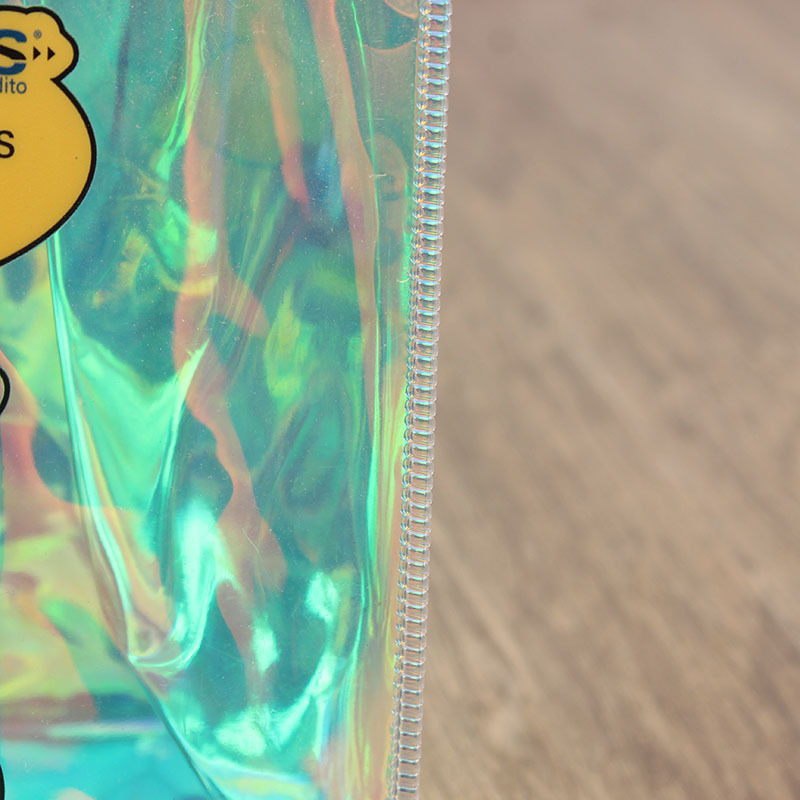 Pvc Magic Color bolsas transparentes personalizadas para eventos de negocios regalos Jelly Pack impreso LOGO Cosméticos bolsas de plástico láser