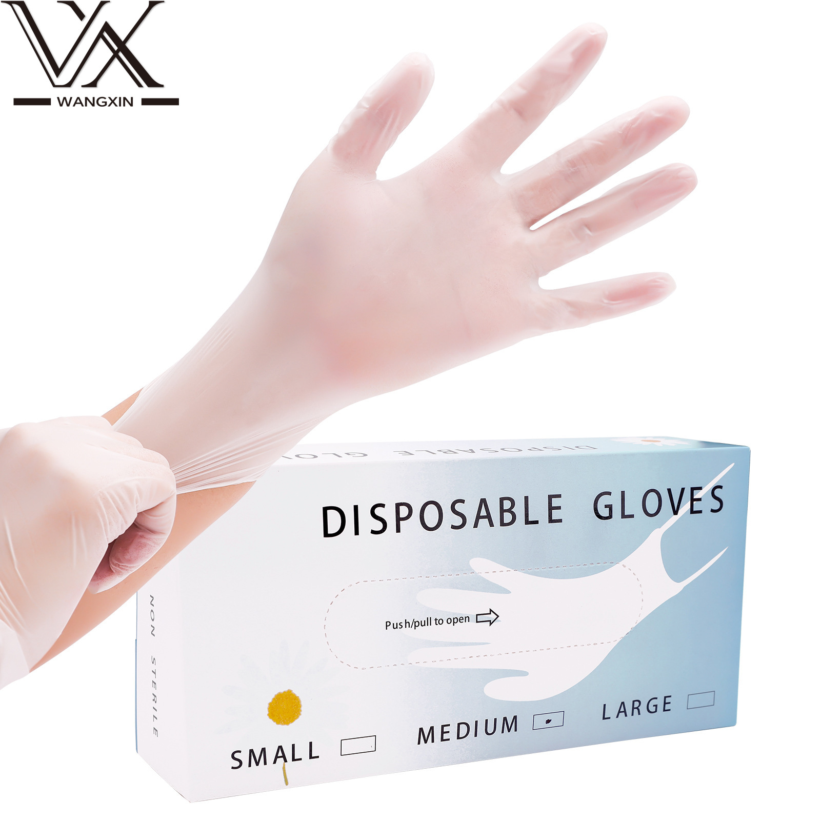 现货一次性手套盒装橡胶无粉食品级牙科美容院防护加厚家务手套