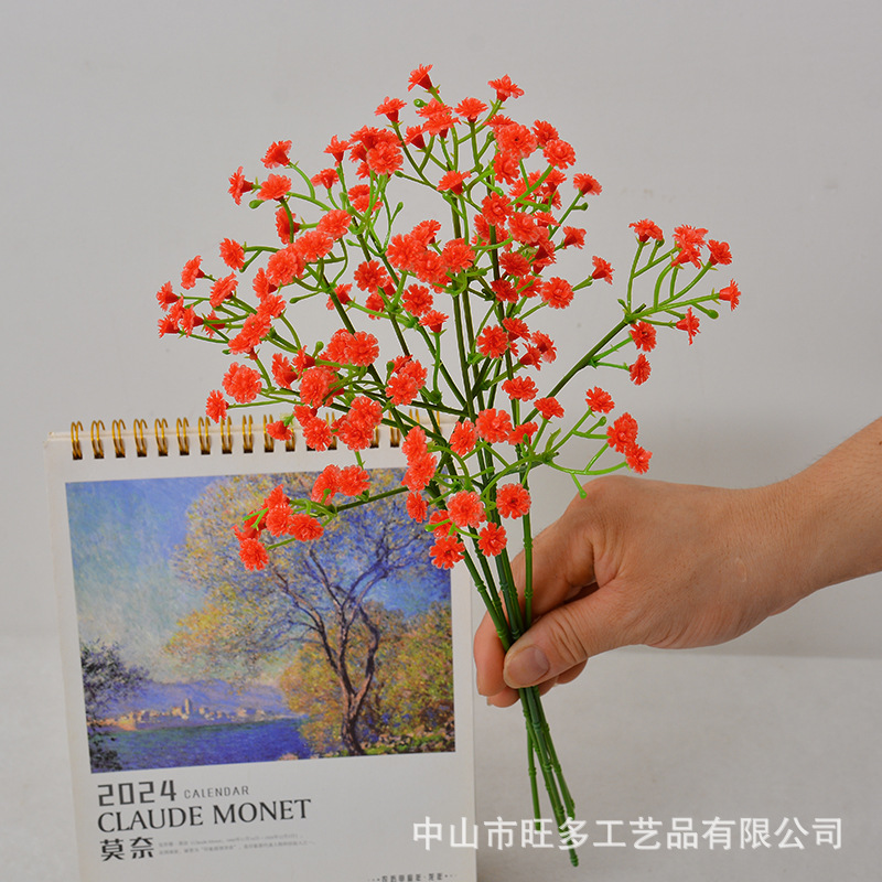 Cielo estrellado artificial 3 tenedor siente pegamento suave cielo estrellado decoración de la boda celebración de flores de plástico flor artificial ramo artificial