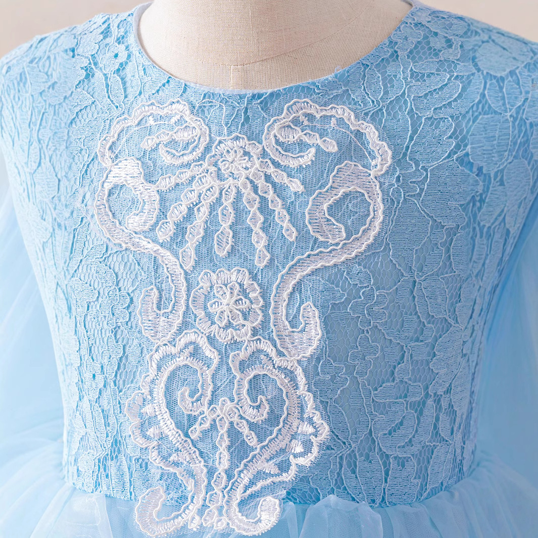 Vestidos para niños, vestidos de princesa, mangas abullonadas, tela forjada, niña de las flores, vestido de fiesta para niña, vestido de noche de un año para bebés
