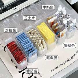 家用冰箱侧门整理盒厨房翻盖式冷藏保鲜收纳盒芝士分装盒储存盒