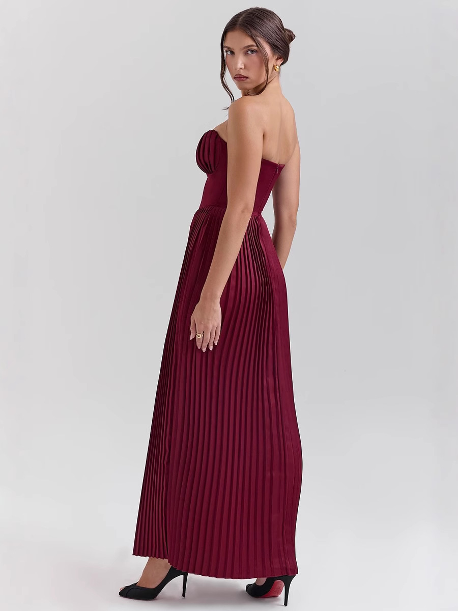 Summer fashionable elegant solid color sexy tube top sleevless