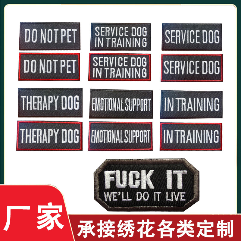 In stock tactical embroidery Velcro FUCK IT morale stamp outdoor bag with armband personality embroidered badge patch