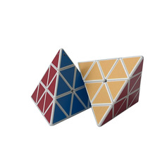 三阶魔方定制UV打印制来图DIY企业logo广告赠品趣味金字塔钥匙扣