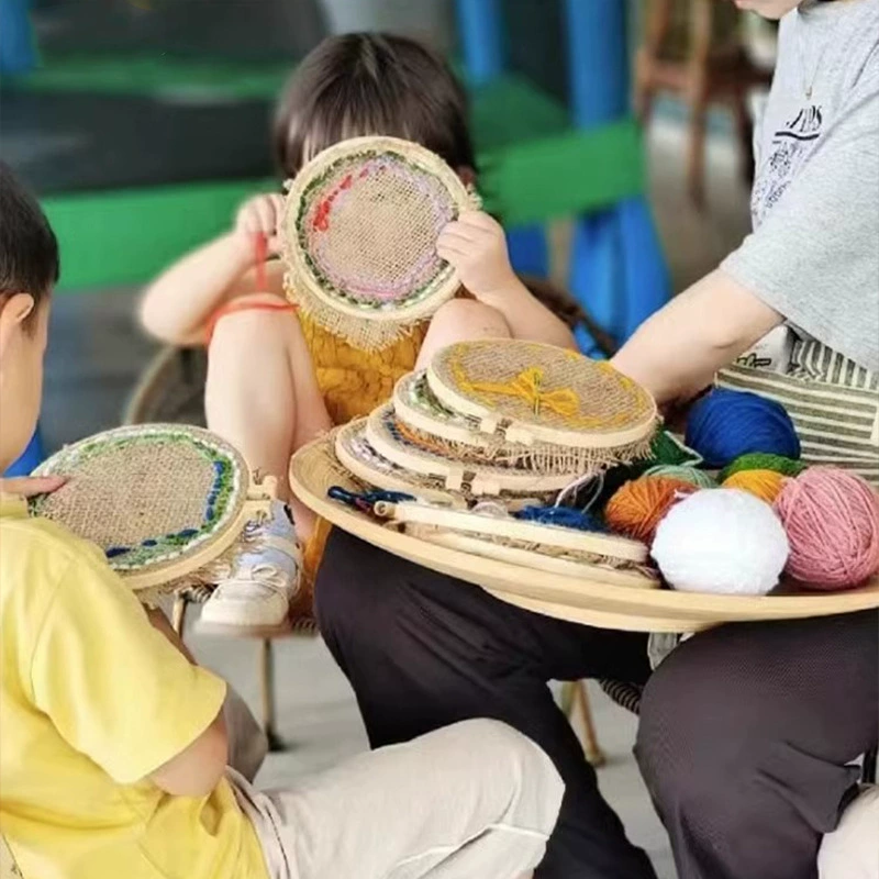 Детский сад Монтессори, учебные пособия, художественная гостиная, ручная работа, вышивка, шерсть, вязальный материал, сумка, детский сад, рукоделие