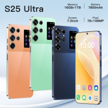 跨境手机S25 Ultra7.3英寸16mp+26mp安卓10真八核真4G大电池 3+16
