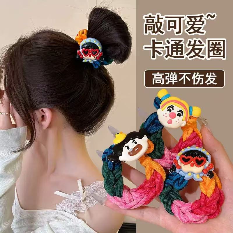 High Ponytail Hair Band Rubber Band Women's Hair Tie High Elastic Ball Hair Rope Popular 2025 New Cute Hair Rope Hair Accessories