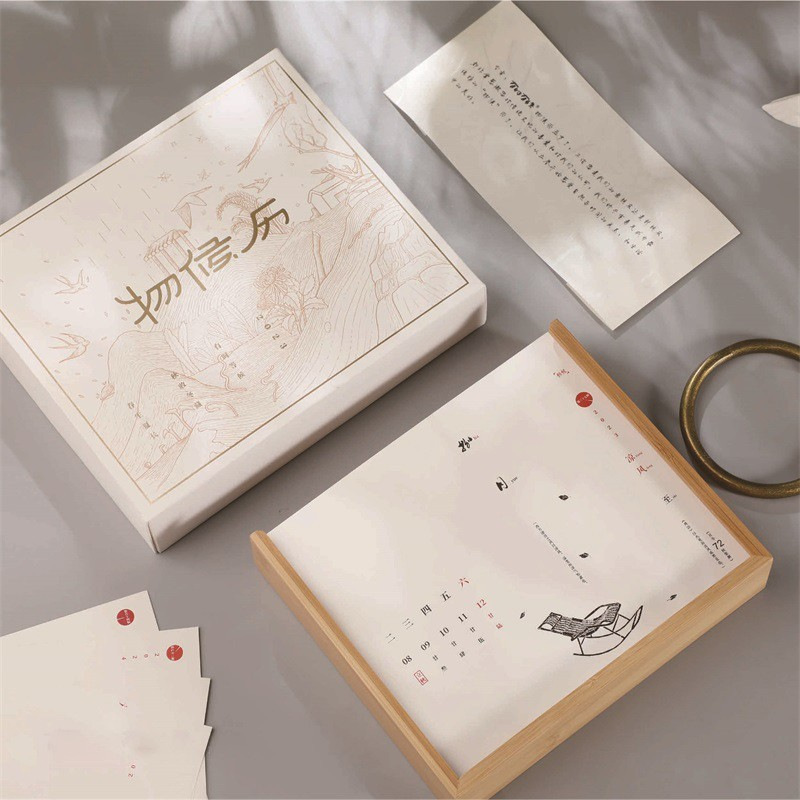 Calendario de escritorio de madera 2025 nueva base de calendario de escritorio de madera creativa simple calendario de escritorio de oficina decoración de madera personalizada