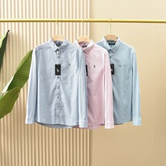 Hazzys/ハジス25春新作メンズビジネスカジュアルチェック柄シャツ、通気性抜群、ワンピース発送