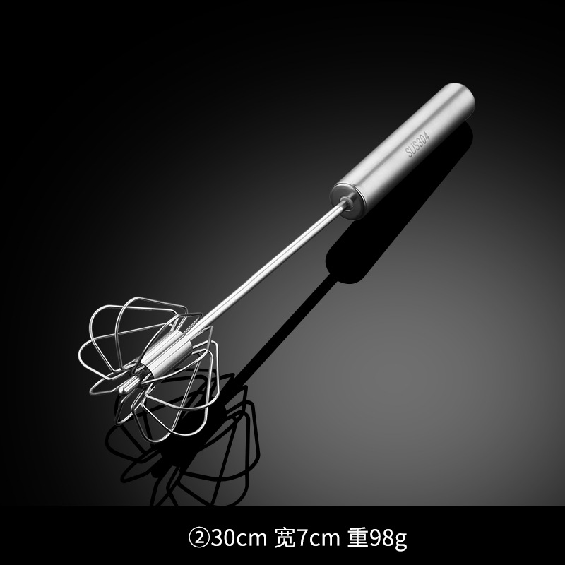Stainless Steel Semi-automatic Egg Whisk Handheld Baking Mixer_voghion.com
