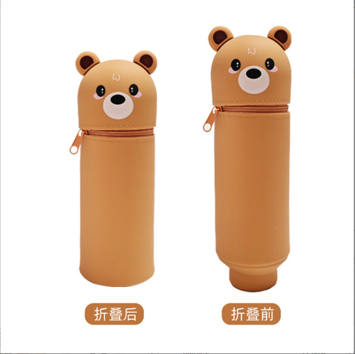 Kapibara 文具箱パンダシリコン鉛筆バッグ食品グレードの筆箱学生収納鉛筆バッグ減圧おもちゃ|undefined