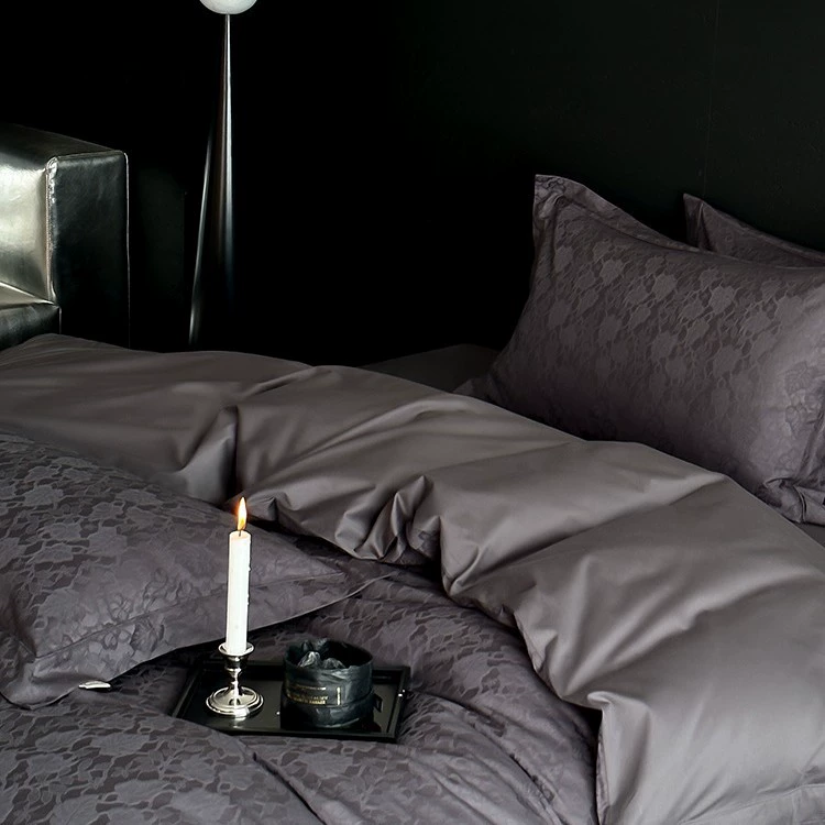 Легкий роскошный стиль, комплект из четырех предметов из длинноволокнистого хлопка 100S, простой кружевной жаккардовый пододеяльник, простыни из чистого хлопка, постельное белье 1.8m